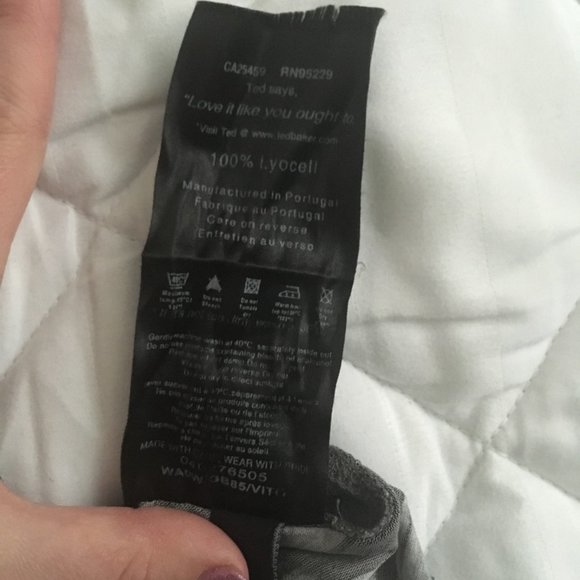 ted baker grey striped pink floral tank top shirt size 0 nwot - Picture 6 of 6